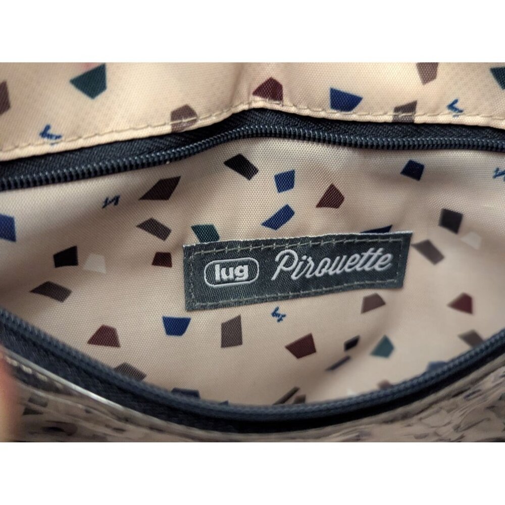 Lug Carousel Crossbody Bag In Amber Brown With Quilted Design & Adjustable Strap - Picture 7 of 8